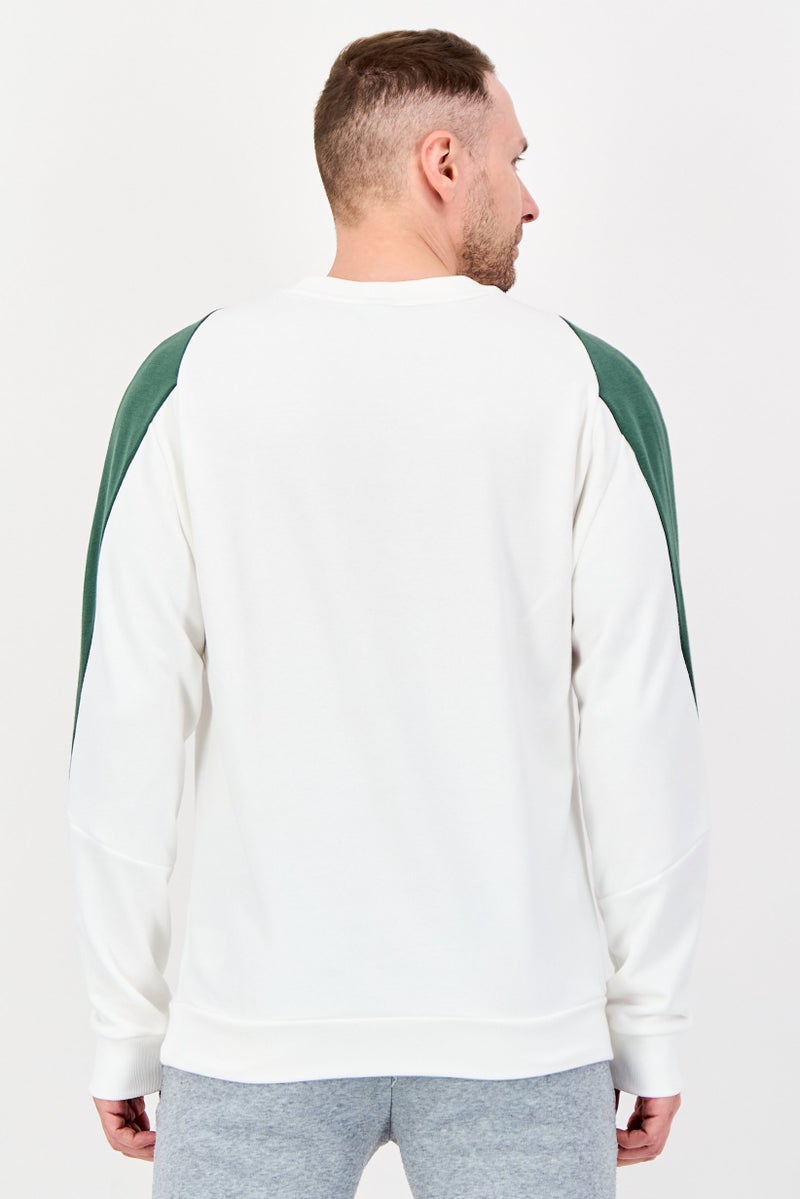 Adidas Men Sportswear Fit Long Sleeve Outdoor Sweatshirt, White - Image 2